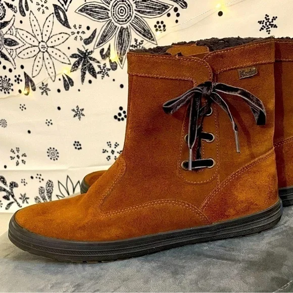 Keds leather suede lace up booties - Picture 9 of 14